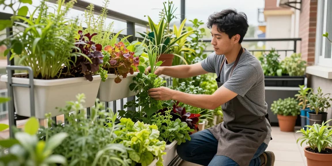 "Create a vertical garden on the balcony with trusted local services for a thriving green oasis."