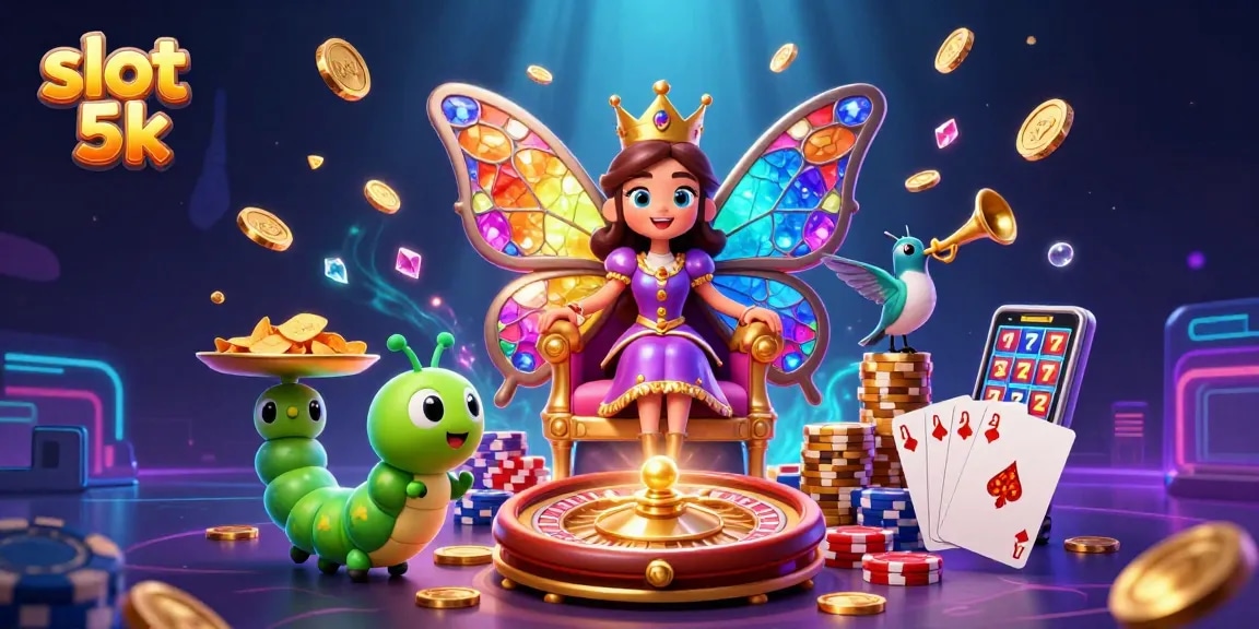 Win big with slot 5k featuring vibrant characters and action-packed casino elements.
