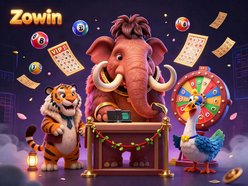 Zowin invites players to experience the thrill of unique online casino games with vibrant lottery balls and dynamic visuals.