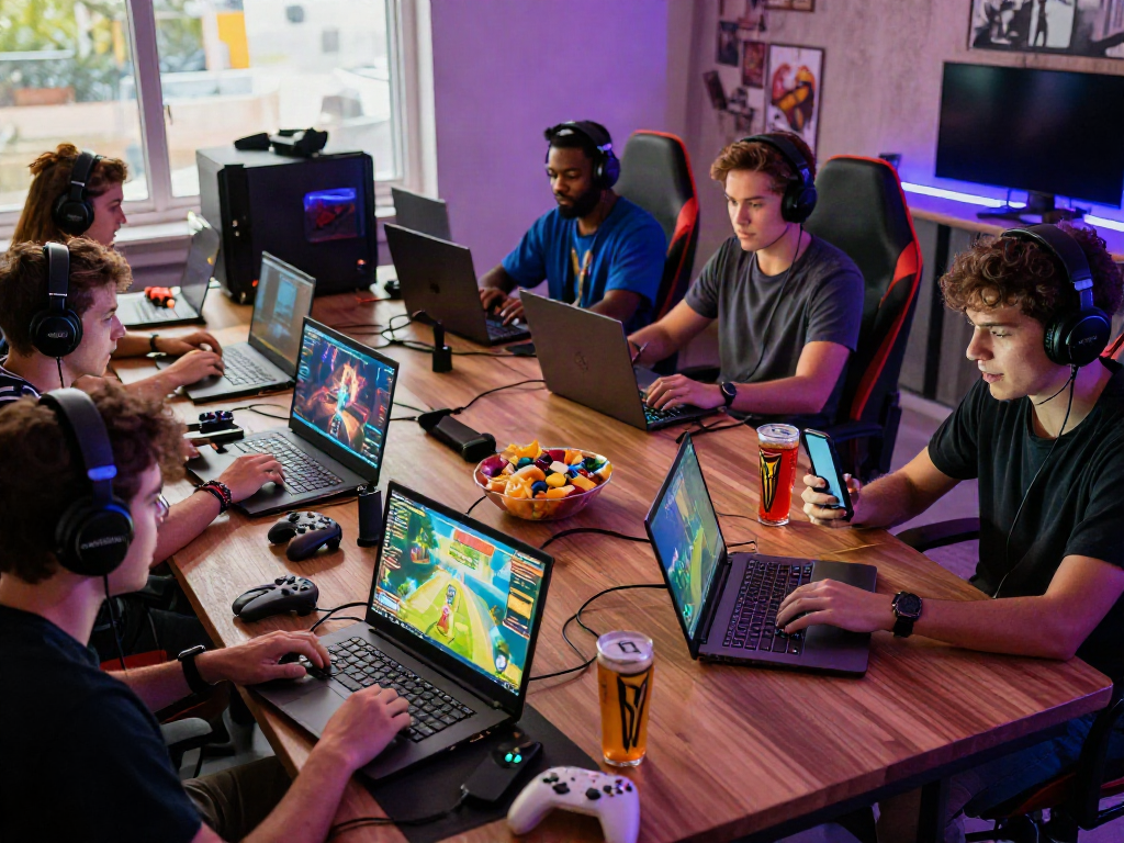 Dewatogel gaming community enjoying various online games together, showcasing vibrant atmosphere and teamwork.